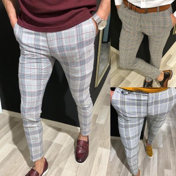 men's pants mens slim fit trousers check smart casual joggers tartan jogging skinny bottoms men male, Black
men's pants mens slim fit trousers check smart casual joggers tartan jogging skinny bottoms men male, Black