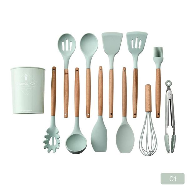 new arrival silicone kitchen cooking utensils natural wood handle cooking tools turner tongs spatula spoon with organizer
new arrival silicone kitchen cooking utensils natural wood handle cooking tools turner tongs spatula spoon with organizer