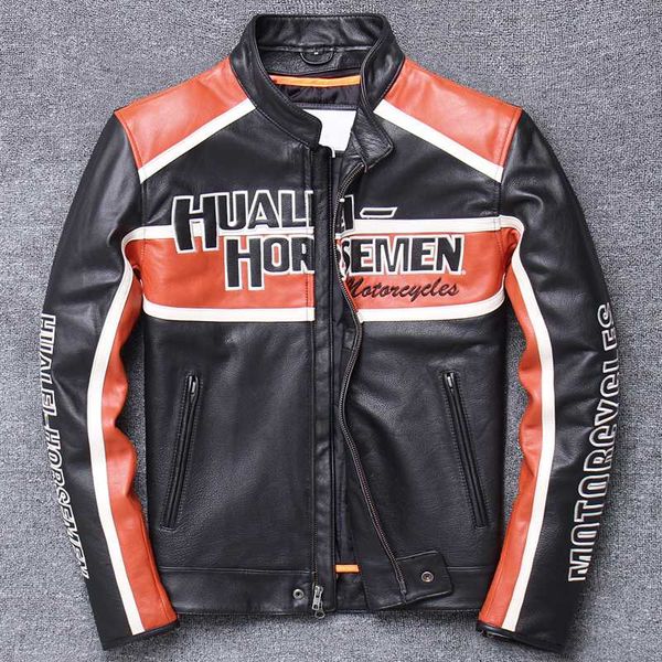 tcyeek зима осень 100% натуральной кожи коровы куртки мужчины одежды streetwear мода slim fit мото байкер из натуральной кожи пальто 17118, Black
tcyeek зима осень 100% натуральной кожи коровы куртки мужчины одежды streetwear мода slim fit мото байкер из натуральной кожи пальто 17118, Black
