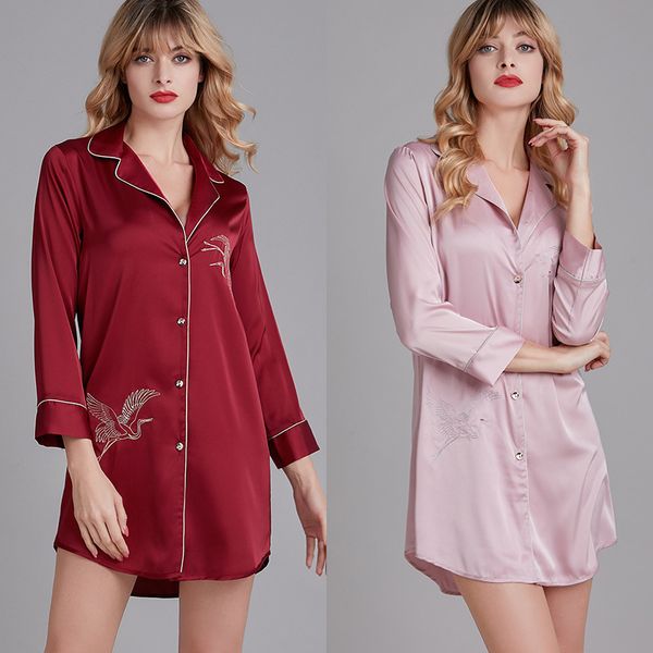 весна лето nightdress женщина сон рубашка полного рукав пижама шелковые пижамы симпатичная ночная атласная nightgowns, Black;red
весна лето nightdress женщина сон рубашка полного рукав пижама шелковые пижамы симпатичная ночная атласная nightgowns, Black;red