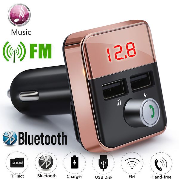 

car kit handswireless bluetooth fm transmitter radio adapter 2.1a usb charger mp3 player car accessories handsfree