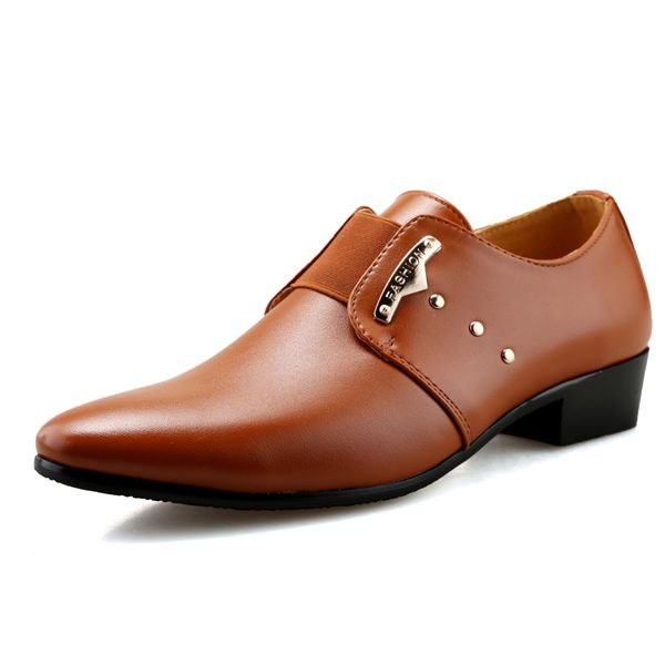 men formal mens slip-on shoes pu leather brown black elastic band men dress shoes office party wedding shoes
men formal mens slip-on shoes pu leather brown black elastic band men dress shoes office party wedding shoes