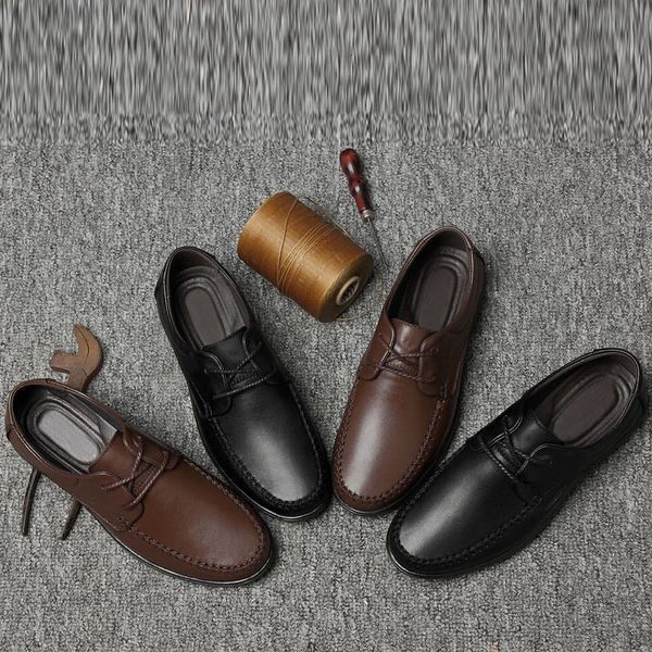 2019 men genuine leather shoes business dress outdoor flats autumn fashion breathable lace up oxfords casual shoes size 38-46 l4, Black
2019 men genuine leather shoes business dress outdoor flats autumn fashion breathable lace up oxfords casual shoes size 38-46 l4, Black