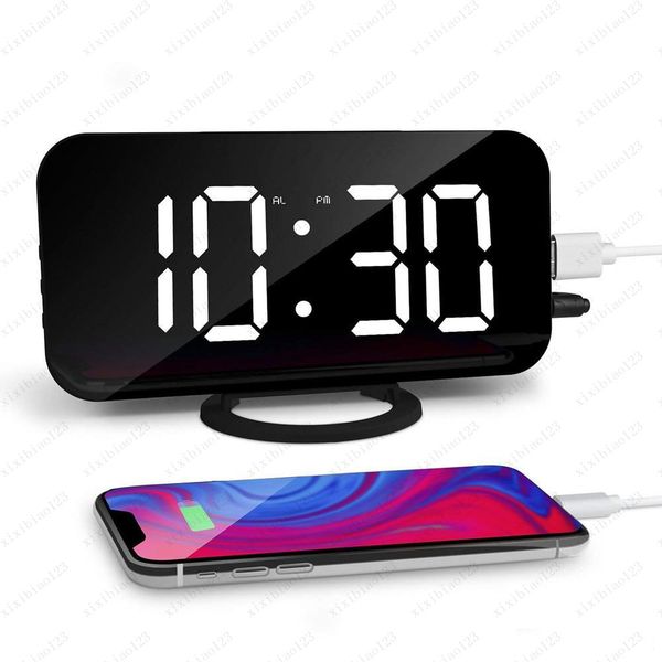digital alarm clock 6.5'' large display with dual usb charger port led clock with mirror surface for bedroom home office ing
digital alarm clock 6.5'' large display with dual usb charger port led clock with mirror surface for bedroom home office ing