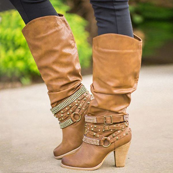 2019 women mid-calf autumn boots large size non-slip high heels shoes woman female bling motorcycle comfort leather boot, Black
2019 women mid-calf autumn boots large size non-slip high heels shoes woman female bling motorcycle comfort leather boot, Black