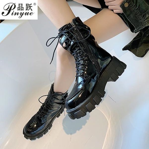 patent leather boots for women lace up platform boots women winter keep warm non-slip short booties ladies, Black
patent leather boots for women lace up platform boots women winter keep warm non-slip short booties ladies, Black