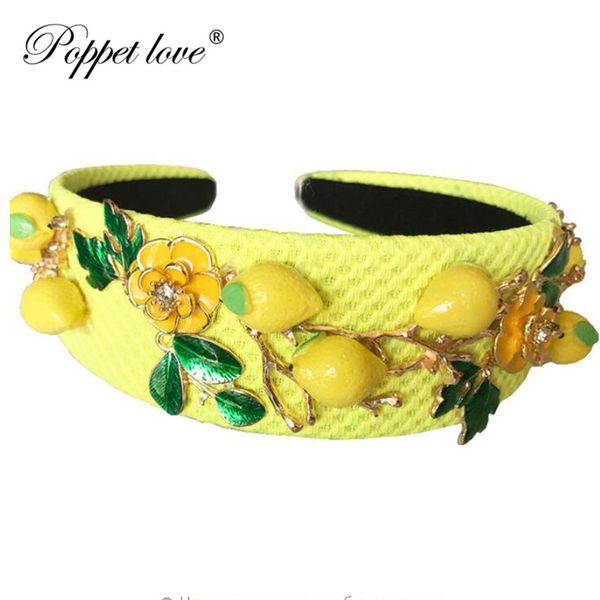 baroque fashion runway cute yellow lemon flower headband for women luxury vintage wideside hair accessories jewelry, Golden;white
baroque fashion runway cute yellow lemon flower headband for women luxury vintage wideside hair accessories jewelry, Golden;white