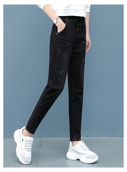 black in the spring and autumn outfit new elastic waist haroun pants pants of cultivate one's morality show thin feet, Blue
black in the spring and autumn outfit new elastic waist haroun pants pants of cultivate one's morality show thin feet, Blue