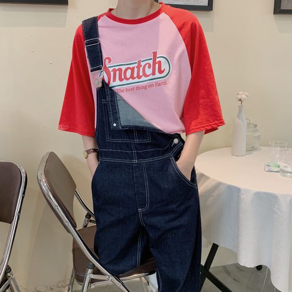 2020 coat t-shirt letter printing color matching shoulder sleeve loose short sleeve t-shirt female all-match student top, White
2020 coat t-shirt letter printing color matching shoulder sleeve loose short sleeve t-shirt female all-match student top, White