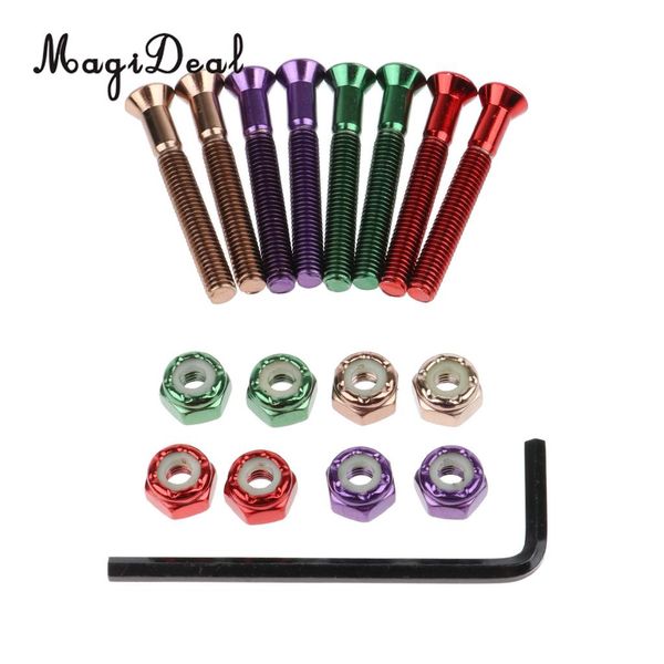 magideal 8pcs 1.5inch skateboard truck mounting screws longboard hardware with l wrench for outdoor skateboarding snowboarding
magideal 8pcs 1.5inch skateboard truck mounting screws longboard hardware with l wrench for outdoor skateboarding snowboarding