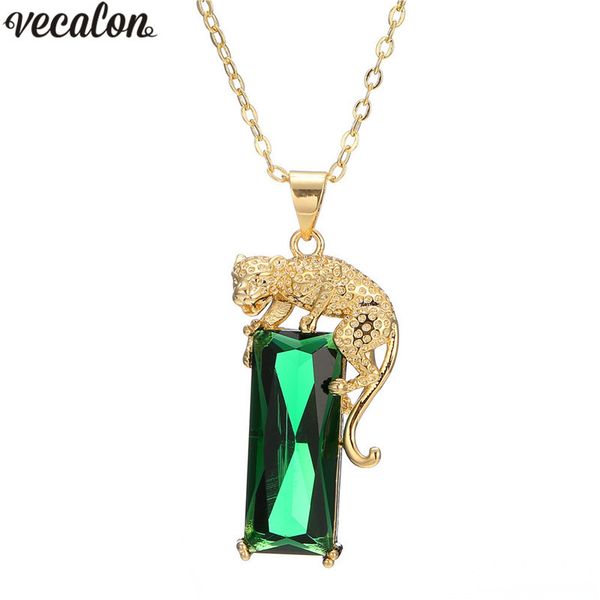 vecalon leopard pendant yellow gold filled long princess cut crystal cz party wedding pendants with necklace for women jewelry, Silver
vecalon leopard pendant yellow gold filled long princess cut crystal cz party wedding pendants with necklace for women jewelry, Silver