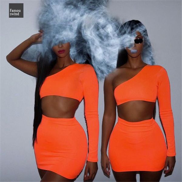 sets women polyester new arrivals one shoulder orange and green pieces sets two and skirts tracksuits matching sets, White
sets women polyester new arrivals one shoulder orange and green pieces sets two and skirts tracksuits matching sets, White