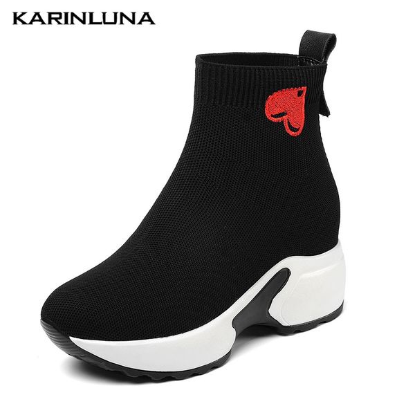 karinluna brand lady square heels sock boots shoes woman casual leisure light soft autumn winter ankle boots women sneakers, Black
karinluna brand lady square heels sock boots shoes woman casual leisure light soft autumn winter ankle boots women sneakers, Black
