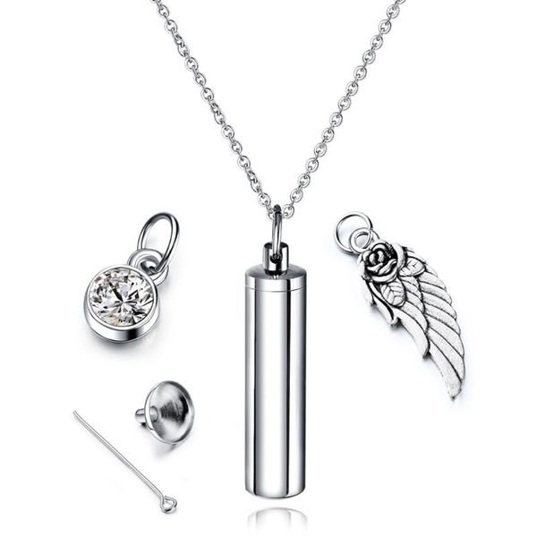 stainless steel cremation jewelry cylinder pet memorial urn necklace angel wing pet farm products supplies
stainless steel cremation jewelry cylinder pet memorial urn necklace angel wing pet farm products supplies