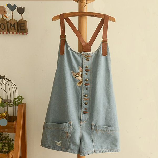 casual short blue jean rompers cat embroidery jumpsuits for summer japanese mori girl denim overalls loose playsuit overol mujer, Black;white
casual short blue jean rompers cat embroidery jumpsuits for summer japanese mori girl denim overalls loose playsuit overol mujer, Black;white