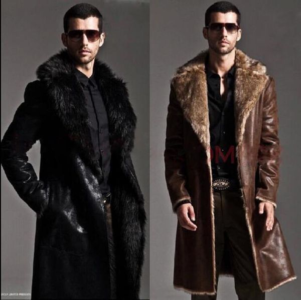 men wear long fur coats imitation mink furs fur coats windbreaker one men's jacket, Black
men wear long fur coats imitation mink furs fur coats windbreaker one men's jacket, Black