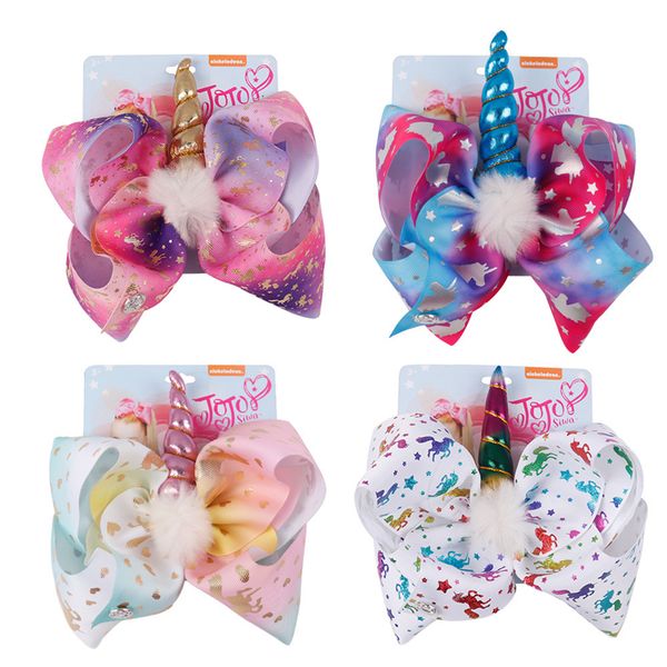 8 inch jojo bow girl hair bows unicorn star rainbow feather design children kids hair clips jojo siwa fashion hair accessory for baby, Golden;silver
8 inch jojo bow girl hair bows unicorn star rainbow feather design children kids hair clips jojo siwa fashion hair accessory for baby, Golden;silver
