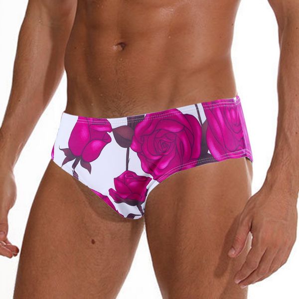2020 new men's brief swimsuit low rise quick dry beach floral swimwear bikini briefs surf shorts trunks, White;black
2020 new men's brief swimsuit low rise quick dry beach floral swimwear bikini briefs surf shorts trunks, White;black