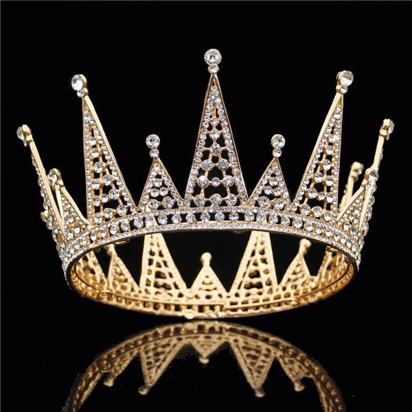 new gold luxury crystal bridal tiara royal queen king crown for wedding hair accessories party porm round crowns hair jewelry, Golden;white
new gold luxury crystal bridal tiara royal queen king crown for wedding hair accessories party porm round crowns hair jewelry, Golden;white