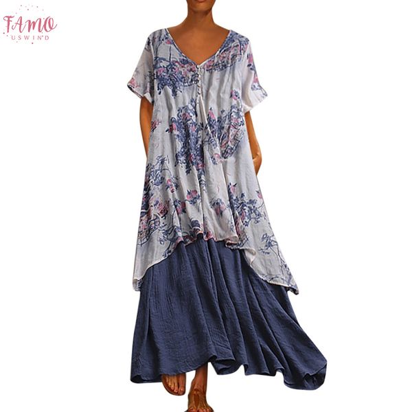 sagace womens large size bohemian v neck vintage floral print short sleeve linen long dress elegant beach dress, Black;gray
sagace womens large size bohemian v neck vintage floral print short sleeve linen long dress elegant beach dress, Black;gray