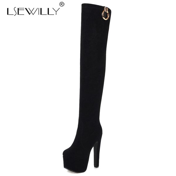 lsewilly women thigh high boots winter keep warm platform shoes women add fur casual thick heels over the knee boots k191, Black
lsewilly women thigh high boots winter keep warm platform shoes women add fur casual thick heels over the knee boots k191, Black