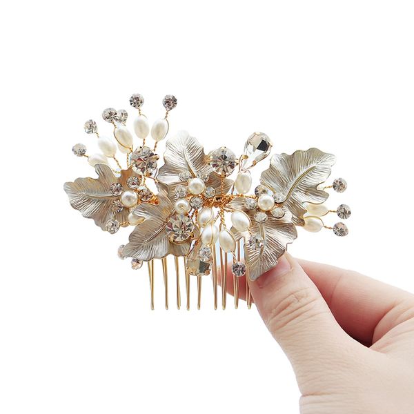 bridesmaid headdress pearl bridal hair comb clip hairpin flower bride head piece for women wedding accessories, Golden;white
bridesmaid headdress pearl bridal hair comb clip hairpin flower bride head piece for women wedding accessories, Golden;white