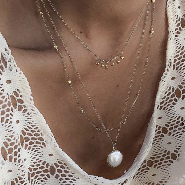 jewelry clavicle chain choker simulated pearls strand beaded necklace for bridal women shell torques female white wedding gift, Silver
jewelry clavicle chain choker simulated pearls strand beaded necklace for bridal women shell torques female white wedding gift, Silver