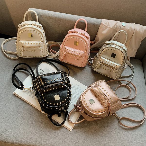 new style bag multi-function backpack satchel rivet bag women's single shoulder small backpack
new style bag multi-function backpack satchel rivet bag women's single shoulder small backpack