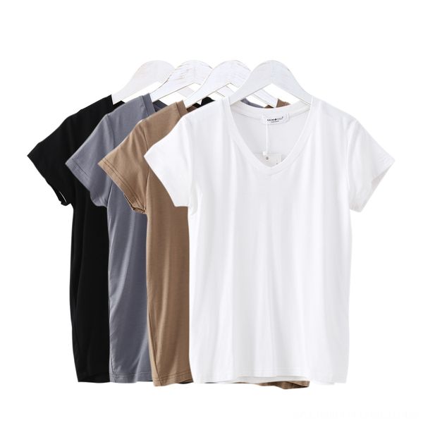 4096 all-match solid color slim modal v-neck t- short sleeve t-shirt base shirt female, White
4096 all-match solid color slim modal v-neck t- short sleeve t-shirt base shirt female, White