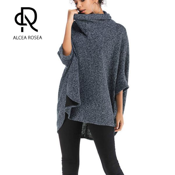 alcea rosea solid color high collar irregular stitching cloak jacket bat sleeve knit sweater ar2236, Black
alcea rosea solid color high collar irregular stitching cloak jacket bat sleeve knit sweater ar2236, Black