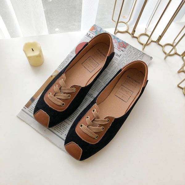 spring must-have fashion flat shoes lightweight soft non-slip ladies casual shoes lace-up mixed colors zapatos de mujer w38-55, Black
spring must-have fashion flat shoes lightweight soft non-slip ladies casual shoes lace-up mixed colors zapatos de mujer w38-55, Black