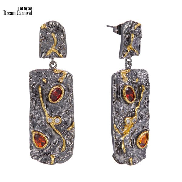 dreamcarnival1989 new arrival long earrings for women black gold color vintage earings red water drop zirconia jewelry we3989, Golden
dreamcarnival1989 new arrival long earrings for women black gold color vintage earings red water drop zirconia jewelry we3989, Golden
