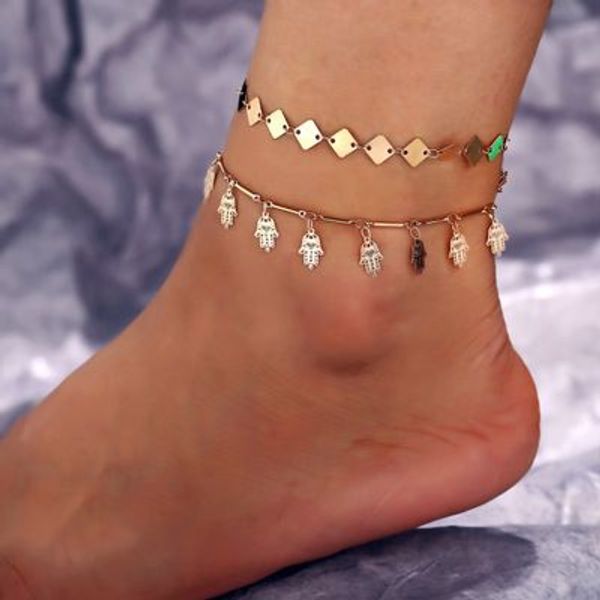 gold geometric square palm eyes alloy chain anklets for women wedding prom charm jewely summer beach leg bracelet enkelbandje, Red;blue
gold geometric square palm eyes alloy chain anklets for women wedding prom charm jewely summer beach leg bracelet enkelbandje, Red;blue