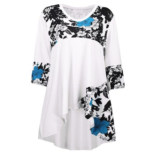 summer print women's shirt blouse 3/4 sleeve rrregular and blouses womens 2019 summer fashion shirts plus size sj2734v, White
summer print women's shirt blouse 3/4 sleeve rrregular and blouses womens 2019 summer fashion shirts plus size sj2734v, White