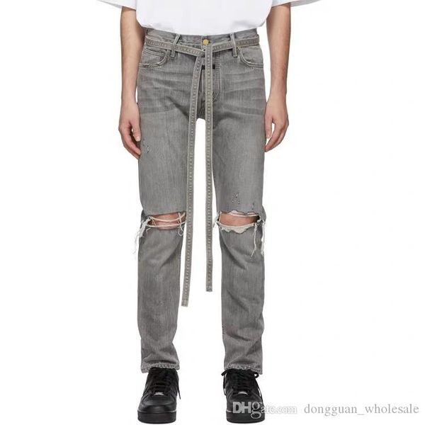 2019 fg 6th collection style men ripped rope denim jeans hiphop streetwear men skinny fit denim jeans joggers pants riri zipper, Blue
2019 fg 6th collection style men ripped rope denim jeans hiphop streetwear men skinny fit denim jeans joggers pants riri zipper, Blue
