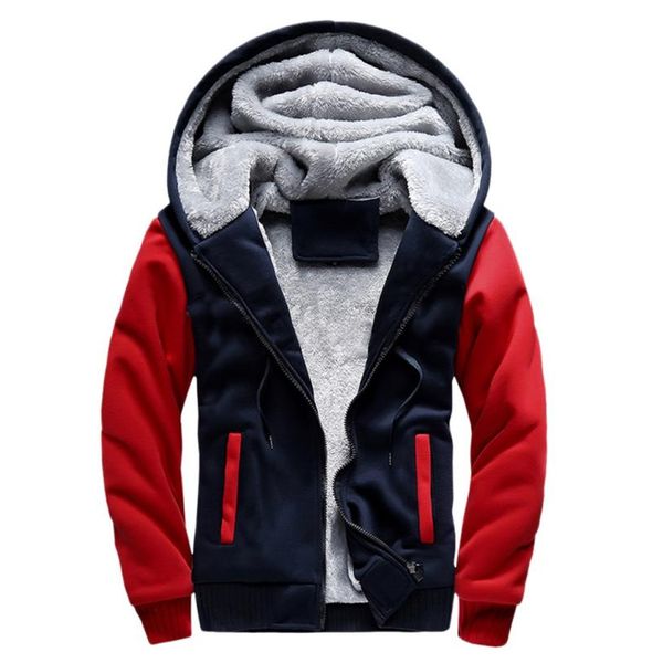 men fleece thicken warm hoodie jacket color patchwork zipper hooded coat outwear winter spring hoodies tracksuit plus size 4xl, Black;brown
men fleece thicken warm hoodie jacket color patchwork zipper hooded coat outwear winter spring hoodies tracksuit plus size 4xl, Black;brown