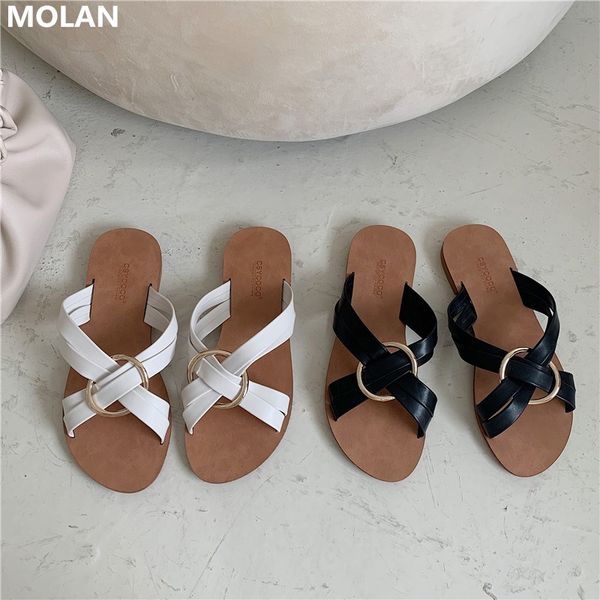 molan design 2020 summer korean fashion metal buckle cross tie soft comfy bottom flat slippers flip flop mules beach shoe, Black
molan design 2020 summer korean fashion metal buckle cross tie soft comfy bottom flat slippers flip flop mules beach shoe, Black