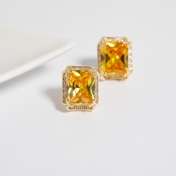 female crystal jewels big yellow zircon stone earrings fashion 925 sterling silver filled jewelry double stud earrings, Golden;silver
female crystal jewels big yellow zircon stone earrings fashion 925 sterling silver filled jewelry double stud earrings, Golden;silver