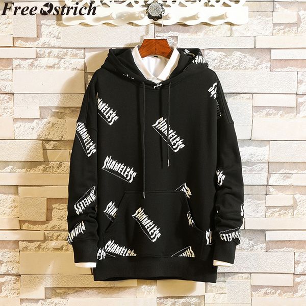 men hooded sweatshirt loose pullover letters long sleeves winter coat plus size sports sweatshirt drawstring hip hop casual, Black
men hooded sweatshirt loose pullover letters long sleeves winter coat plus size sports sweatshirt drawstring hip hop casual, Black