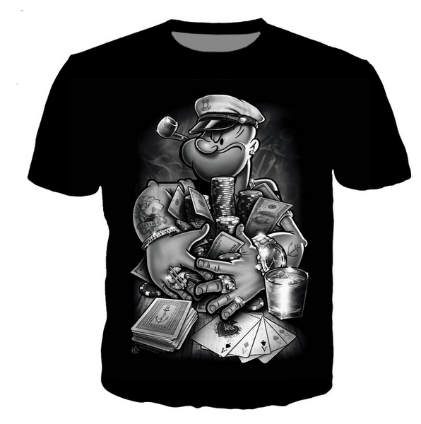 2019 cartoon anime popeye fashion design t shirt men/women 3d printed t-shirts harajuku style tshirt streetwear k1264, White;black
2019 cartoon anime popeye fashion design t shirt men/women 3d printed t-shirts harajuku style tshirt streetwear k1264, White;black