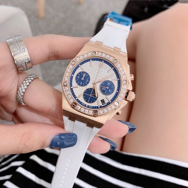 2020 diamond women watches 37mm rubber strap japan vk64 chronography quartz movement mens watches super luminous lady watches-dropshipping, Slivery;brown
2020 diamond women watches 37mm rubber strap japan vk64 chronography quartz movement mens watches super luminous lady watches-dropshipping, Slivery;brown