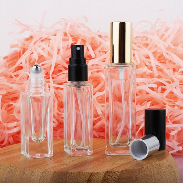 5/10/20ml empty clear square perfume roll on bottle with metal ball small spray bottle essential oil vials refillable bottles f2741
5/10/20ml empty clear square perfume roll on bottle with metal ball small spray bottle essential oil vials refillable bottles f2741