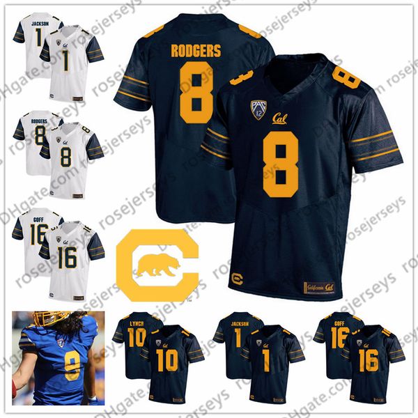ncaa golden bears #8 aaron rodgers 16 jared goff 10 marshawn lynch 1 desean jackson royal blue navy white retired 2019 football jersey, Black
ncaa golden bears #8 aaron rodgers 16 jared goff 10 marshawn lynch 1 desean jackson royal blue navy white retired 2019 football jersey, Black