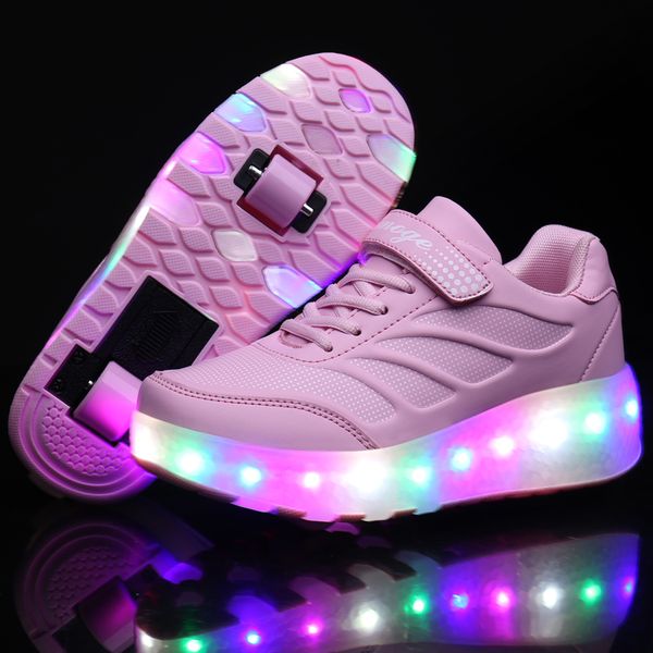 two wheels luminous sneakers blue pink led light roller skate shoes for children kids led shoes boys girls shoes light up unisex, Black
two wheels luminous sneakers blue pink led light roller skate shoes for children kids led shoes boys girls shoes light up unisex, Black