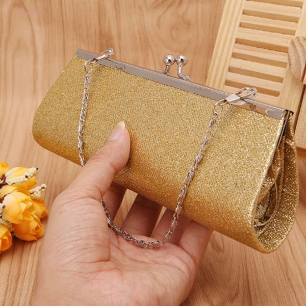 women glitter clutch purse evening party wedding banquet handbag shoulder bag gold 
women glitter clutch purse evening party wedding banquet handbag shoulder bag gold