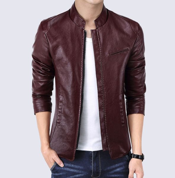men's fur & faux fashion jackets pu leather jacket punk red zipper mens and coats jaqueta de, Black
men's fur & faux fashion jackets pu leather jacket punk red zipper mens and coats jaqueta de, Black