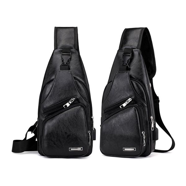 new men shoulder chest bag usb charging pu leather zipper fashion for mobile phone sci88
new men shoulder chest bag usb charging pu leather zipper fashion for mobile phone sci88