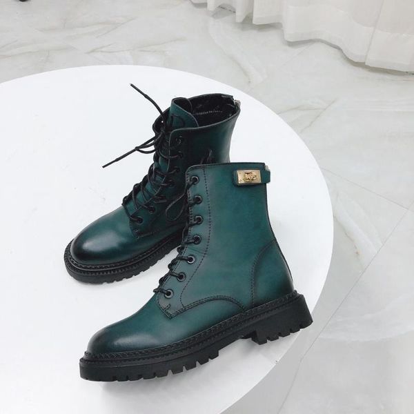women's leather boots round toe shoes woman winter shoes luxury designer lace up low heels booties booties ladies mid calf 2020, Black
women's leather boots round toe shoes woman winter shoes luxury designer lace up low heels booties booties ladies mid calf 2020, Black