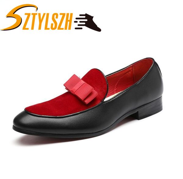 fashion patent leather and suede loafers men slippers bowknot wedding dress men's flats slip on office gentlemen casual shoes, Black
fashion patent leather and suede loafers men slippers bowknot wedding dress men's flats slip on office gentlemen casual shoes, Black