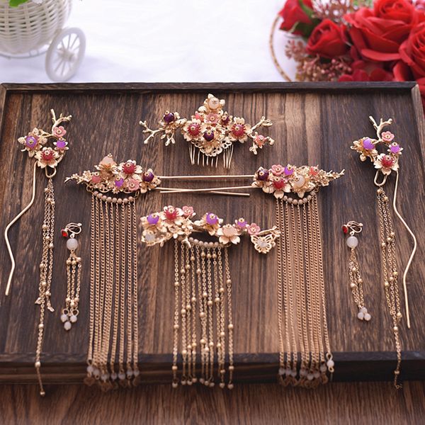 luxury chinese pearl costume hair sticks comb earrings bride tiara sets wedding brides hair accessories, White;golden
luxury chinese pearl costume hair sticks comb earrings bride tiara sets wedding brides hair accessories, White;golden